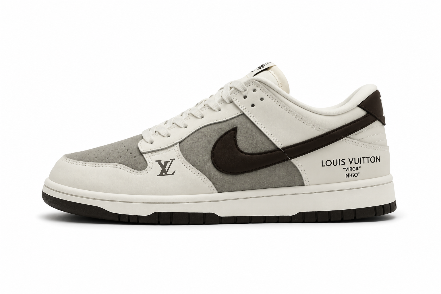 Nike x Louis Vuitton Grey and White Sneakers