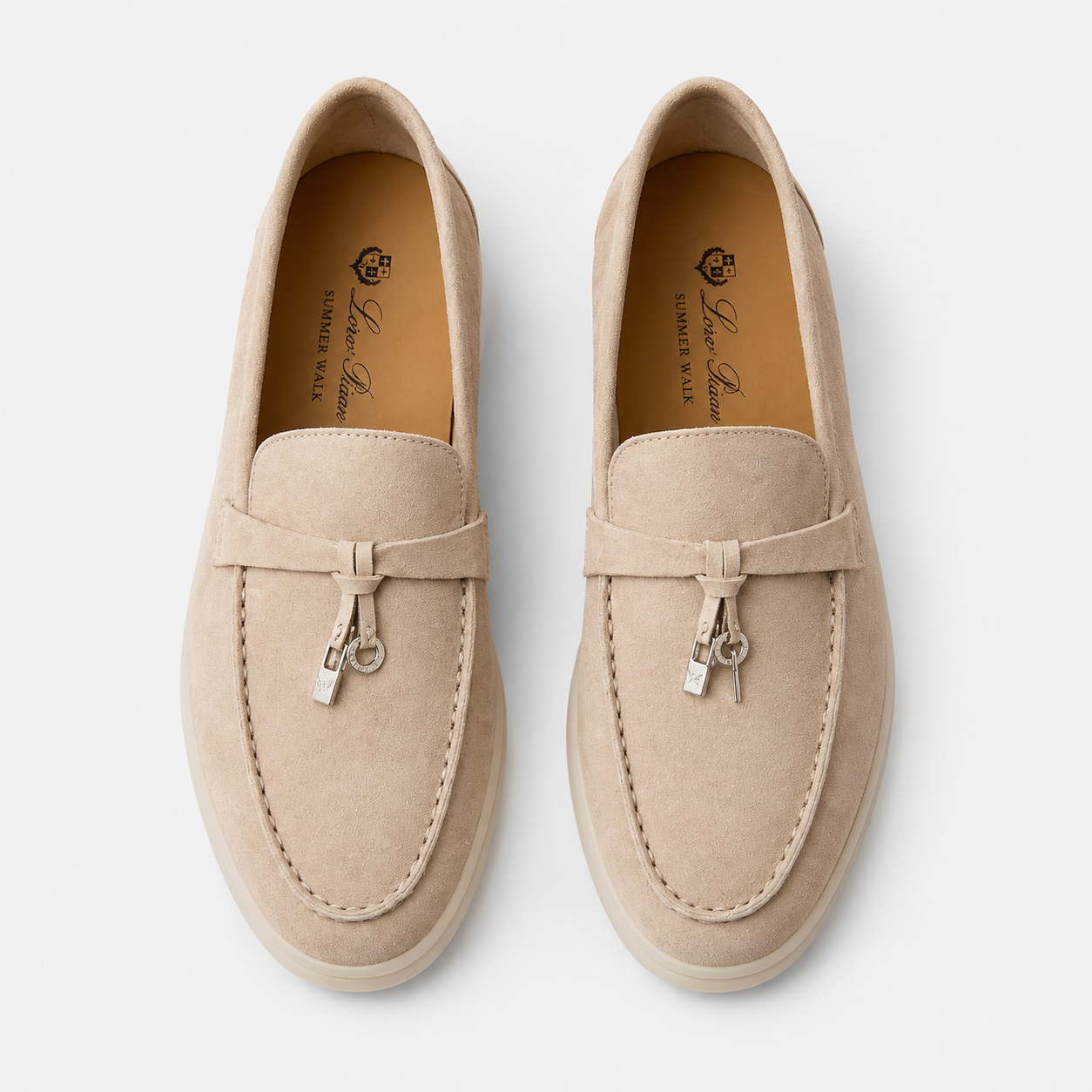 Loro Piana casual light beige loafers
