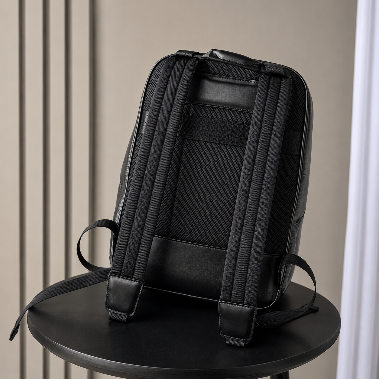 Montblanc Black Textured Backpack