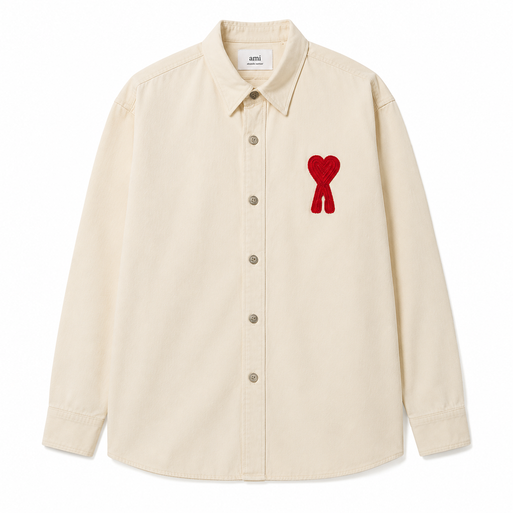 AMI Love Simple Style White Shirt