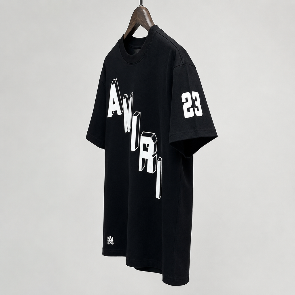 Amiri White Black Records Graphic T-Shirt Smart Casual