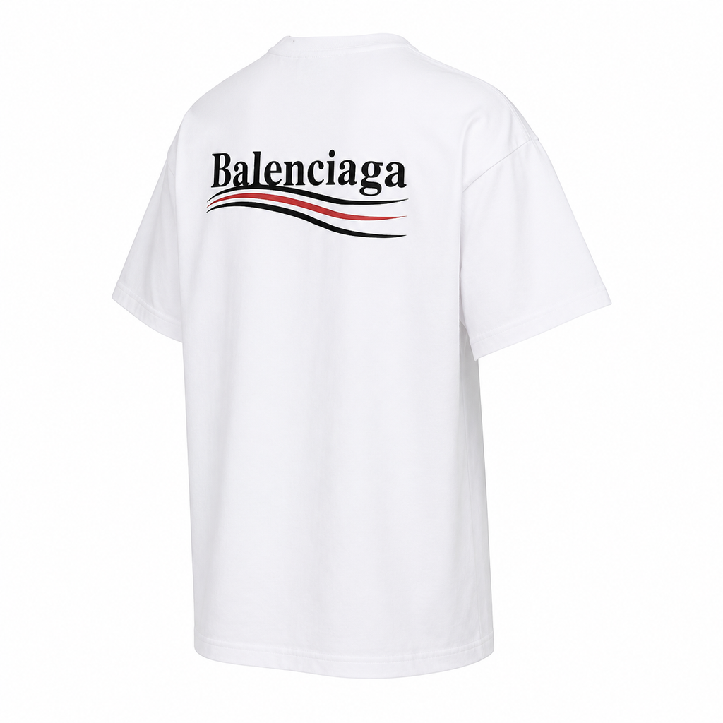 Balenciaga minimalist style white T-shirt