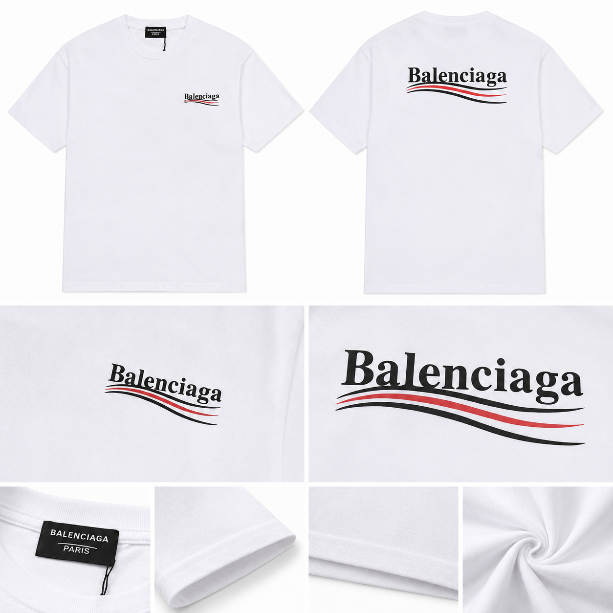 Balenciaga minimalist style white T-shirt