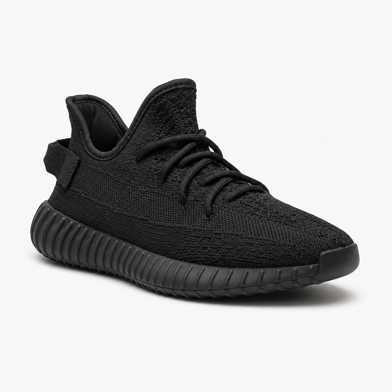 Yeezy simple black sports shoes