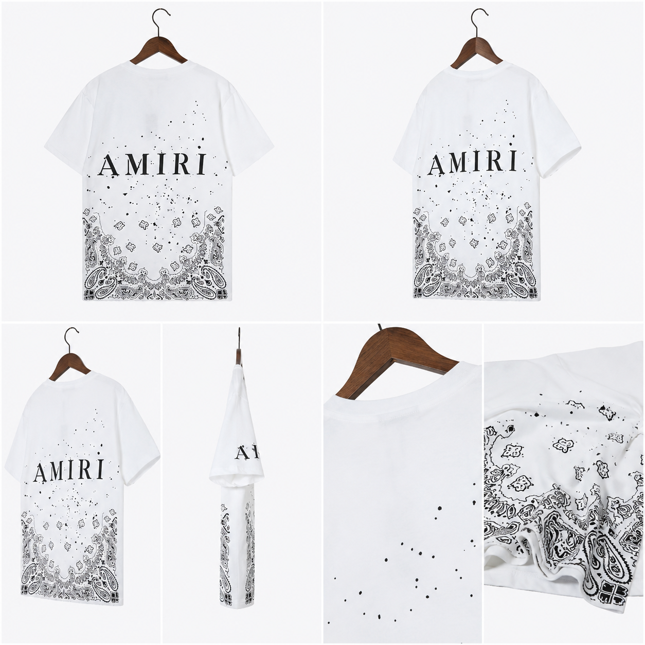 Amiri Gift Ready Graphic T-shirt White Blue Amiri with Standout Detail