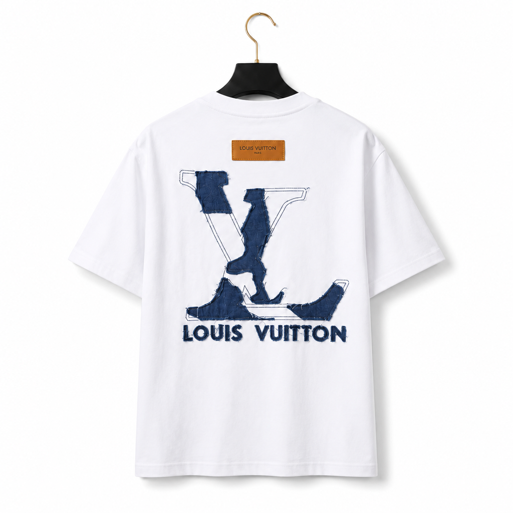 Louis Vuitton Patch Streetwear Style White Short-sleeve T-shirt