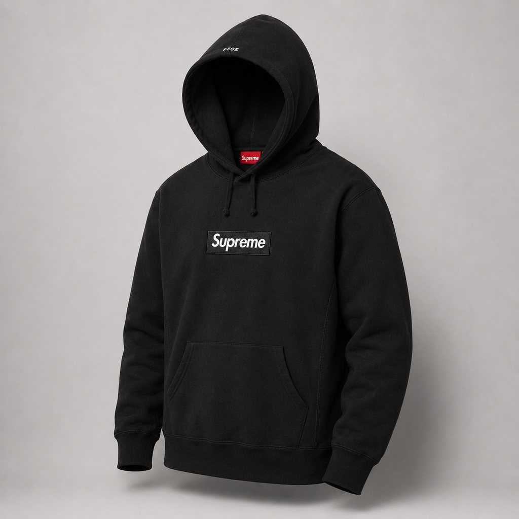 Supreme basic black hoodie