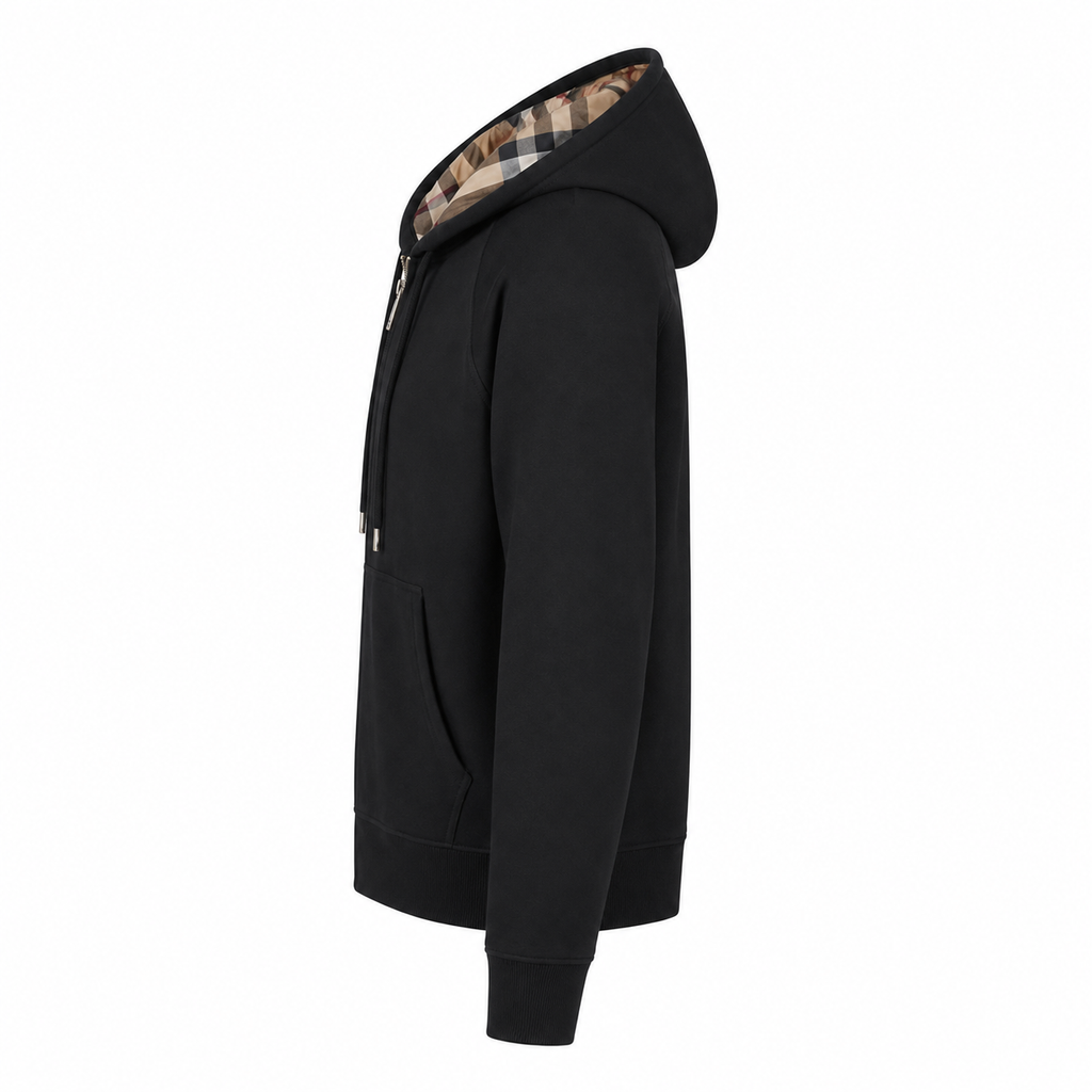 Burberry checkered hooded black sweatshirt
