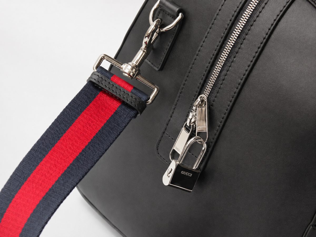 Gucci Duffel Bag with Gray GG Monogram Duffel for Streetwear Looks