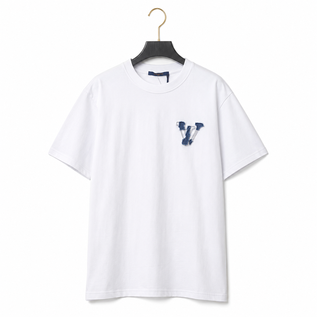 Louis Vuitton Patch Streetwear Style White Short-sleeve T-shirt