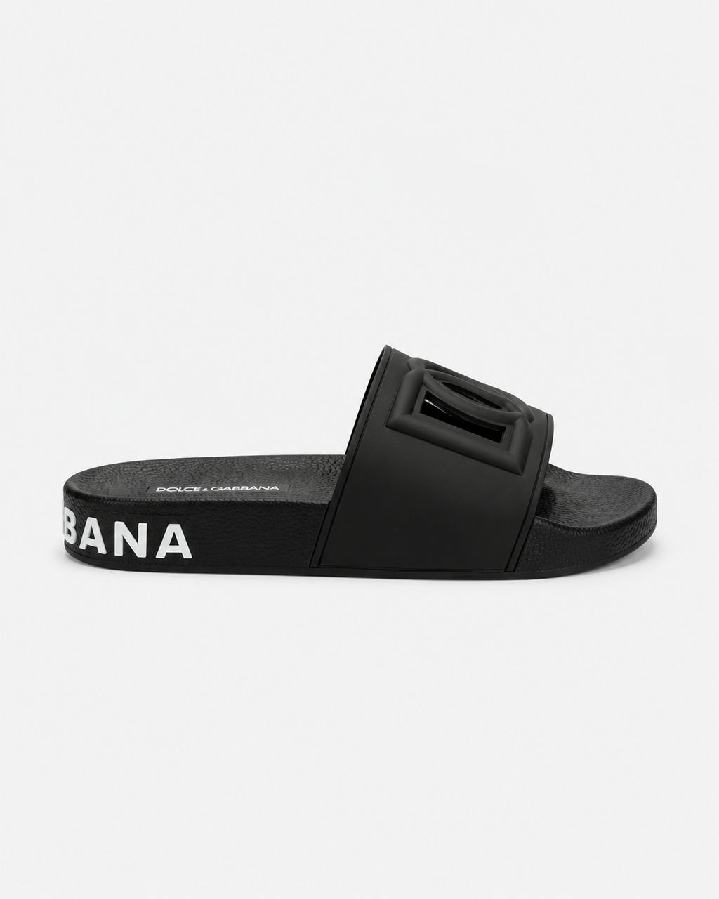 Dolce & Gabbana DG Embossed Casual-style Black Slippers