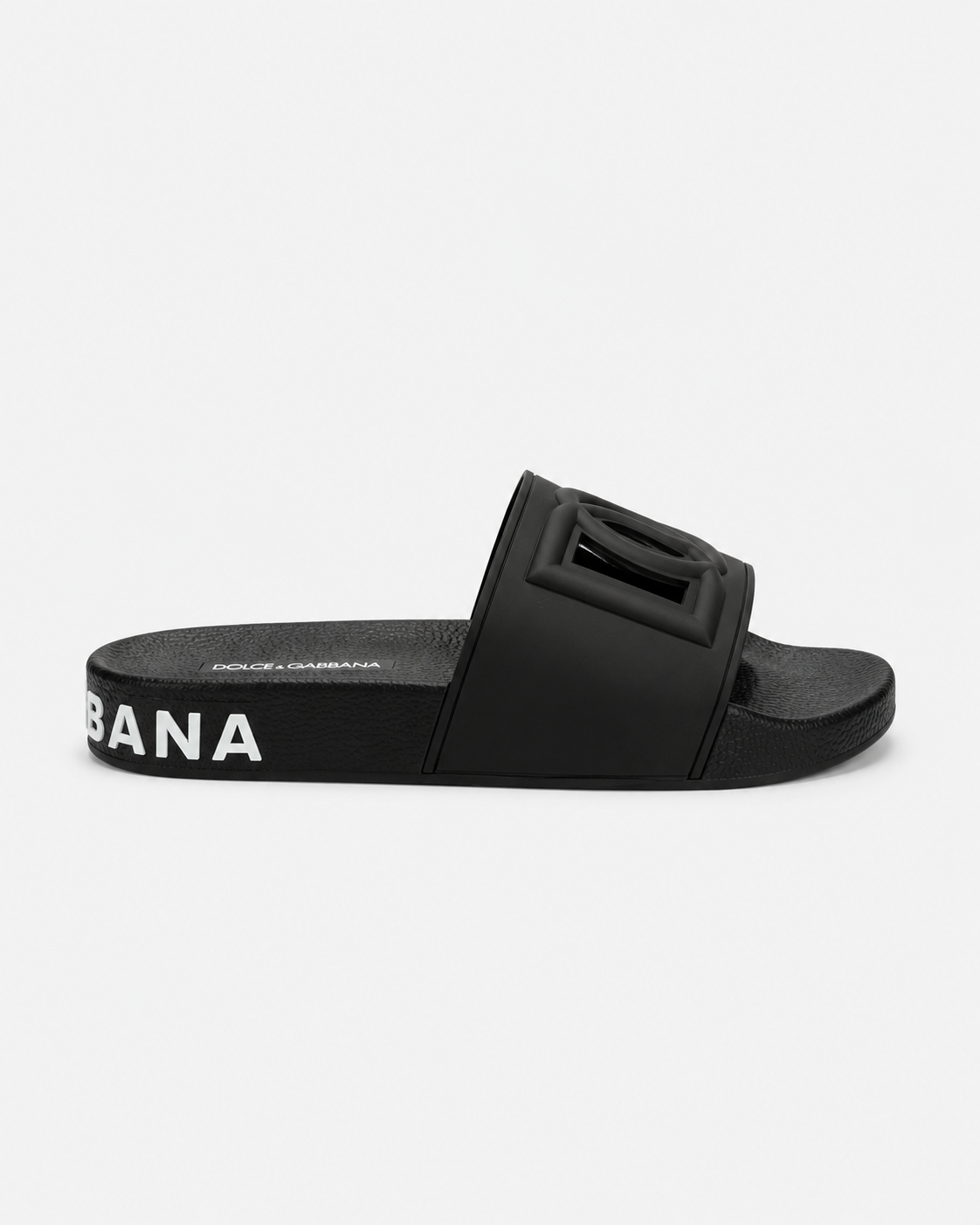 Dolce & Gabbana DG Embossed Casual-style Black Slippers