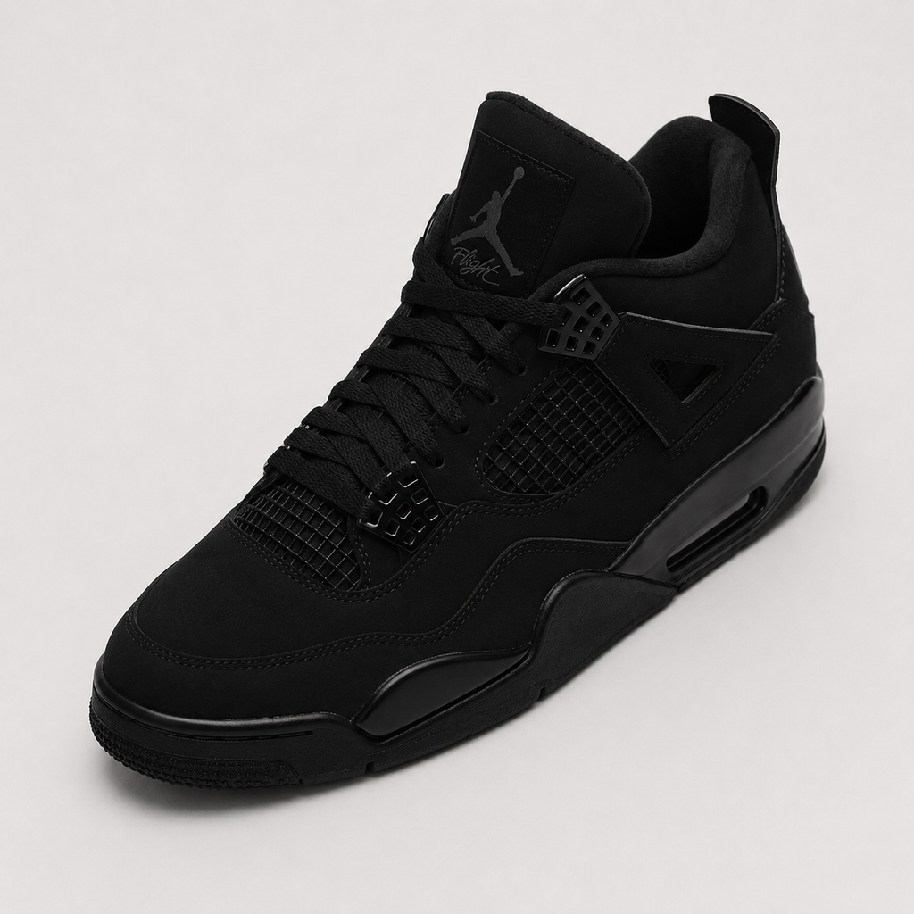 Simple-style black shoes of Jordan 4