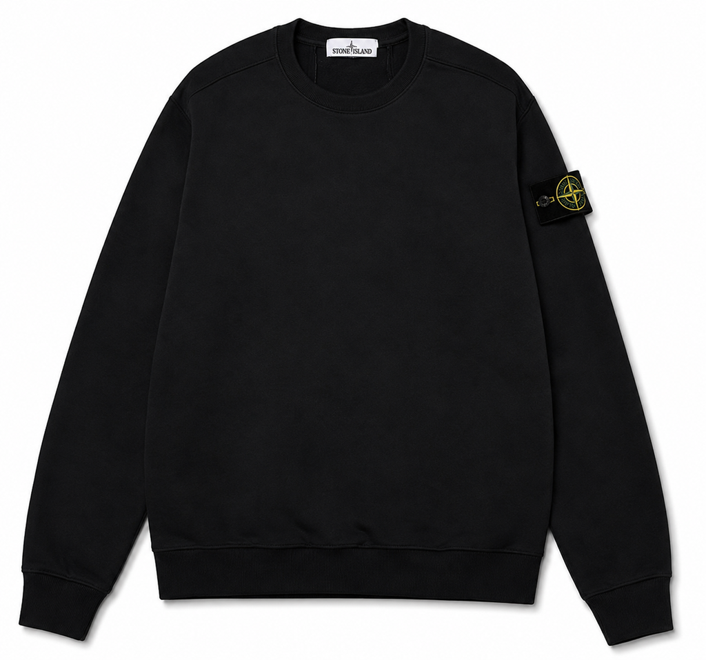 Stone Island basic simple style black sweatshirt