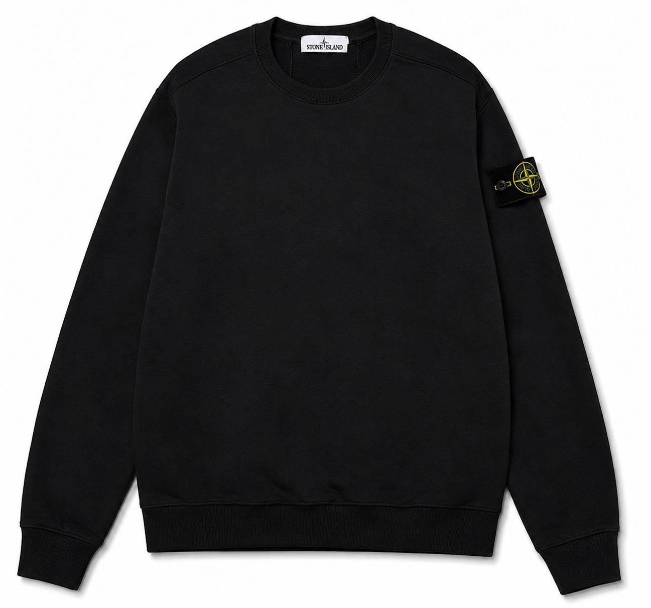 Stone Island basic simple style black sweatshirt