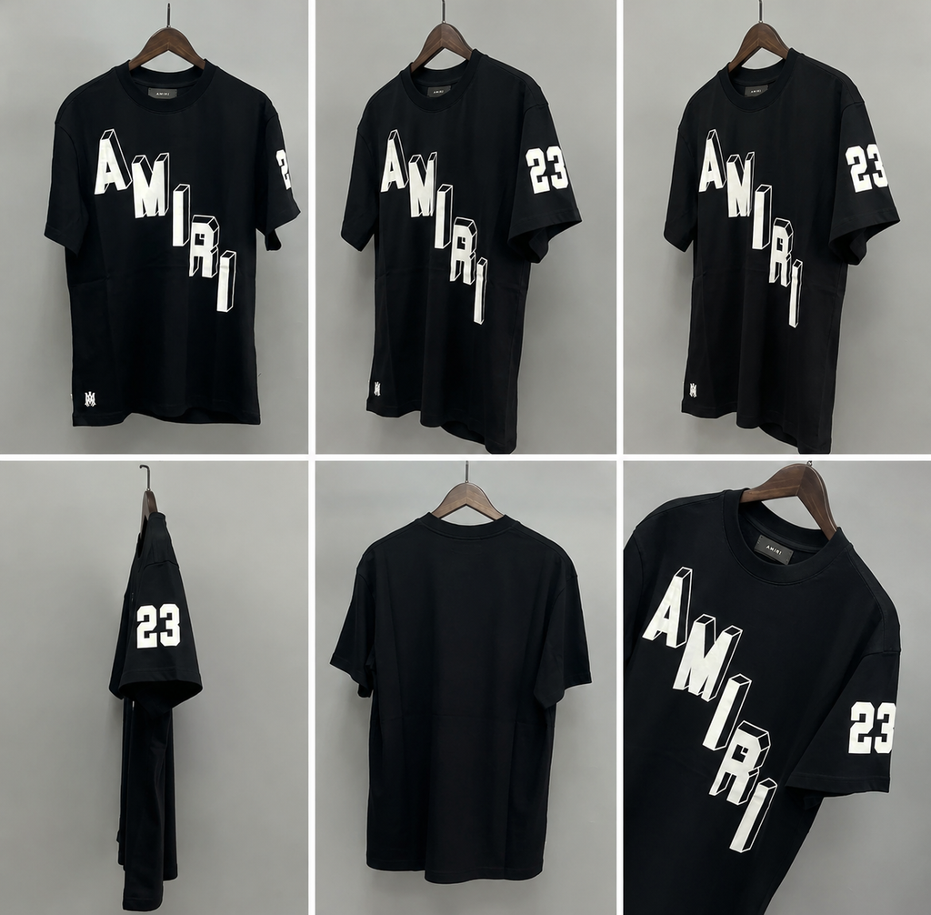 Amiri White Black Records Graphic T-Shirt Smart Casual
