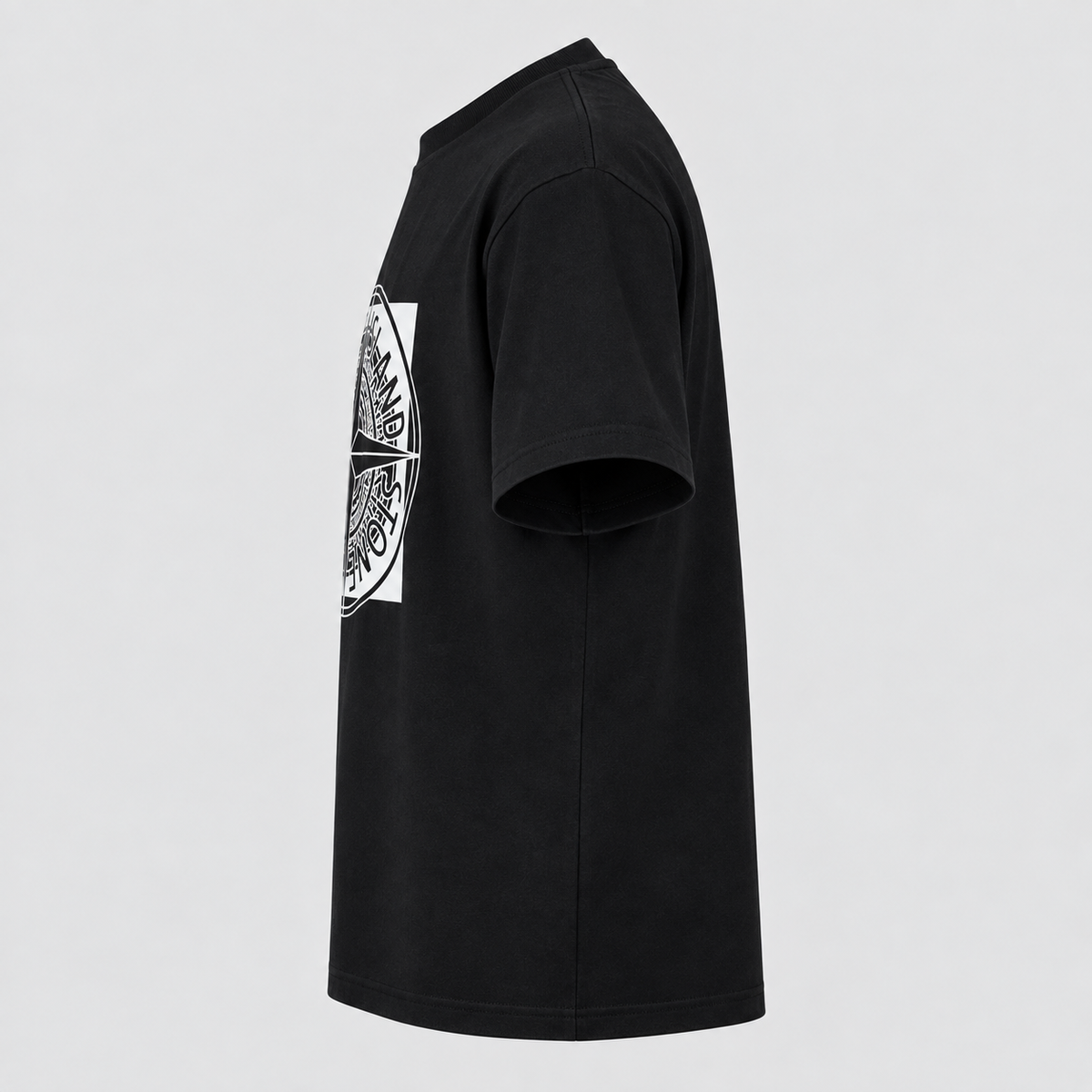 Stone Island Compass Print Street Style Black T-Shirt