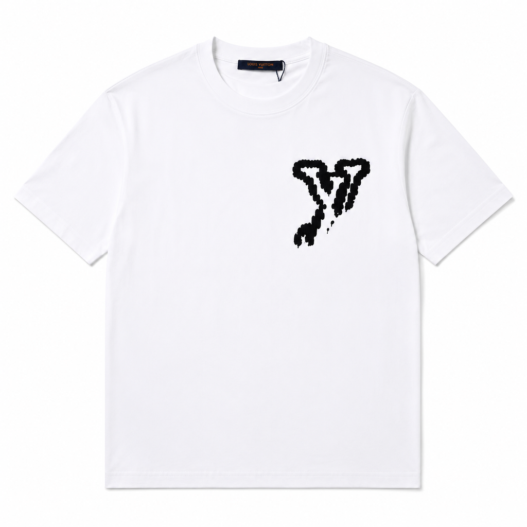 Louis Vuitton Simple Style Graffiti White T-shirt