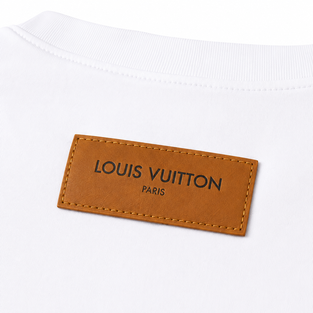 Louis Vuitton Patch Streetwear Style White Short-sleeve T-shirt