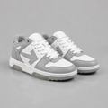 Off-White Grey and White Trendy Sneakers