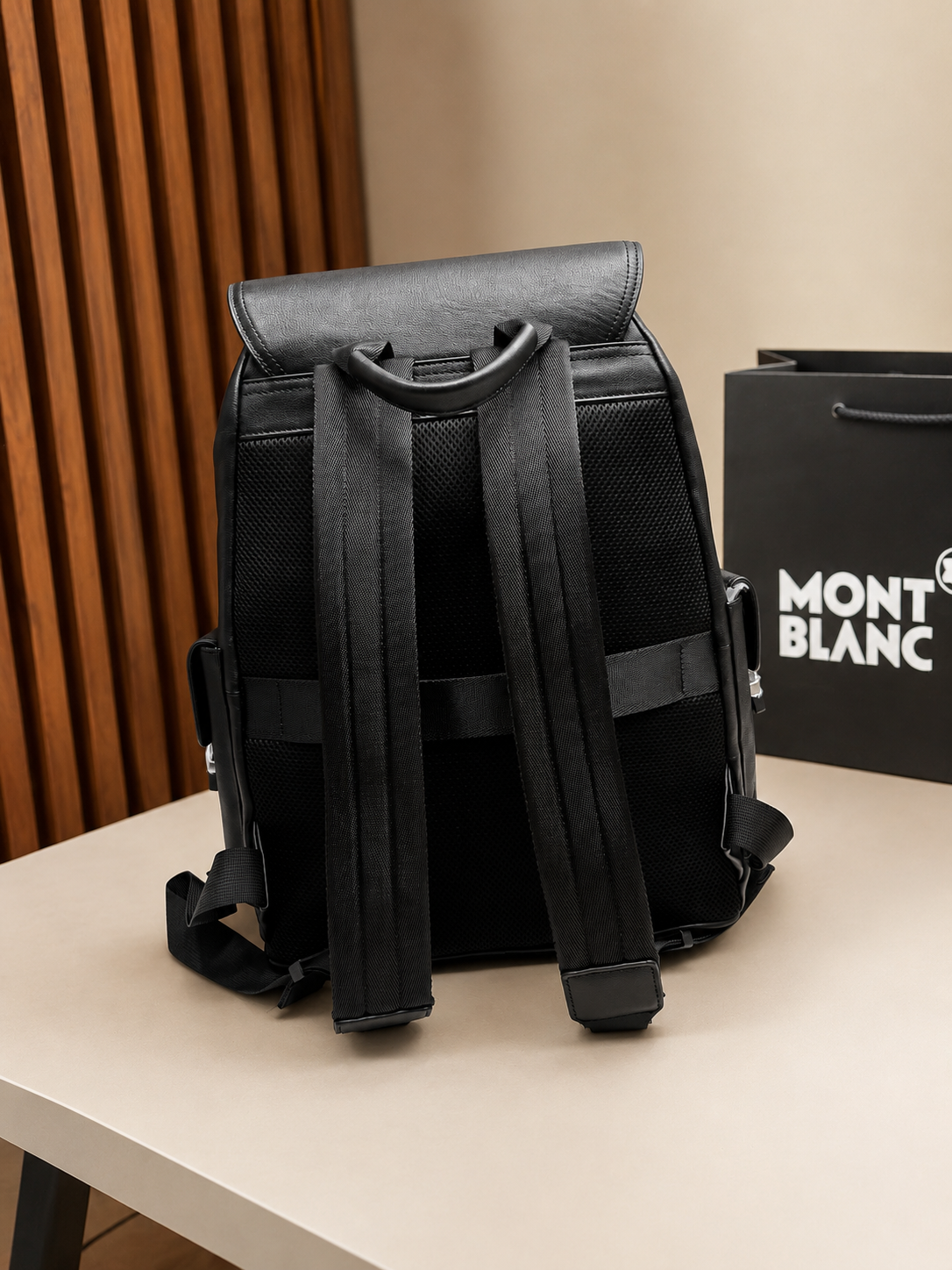 Montblanc Backpack Black Compact Buckle