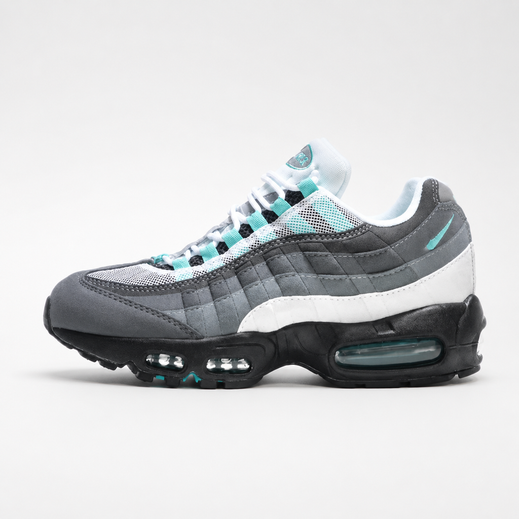Nike retro black and green sports shoes