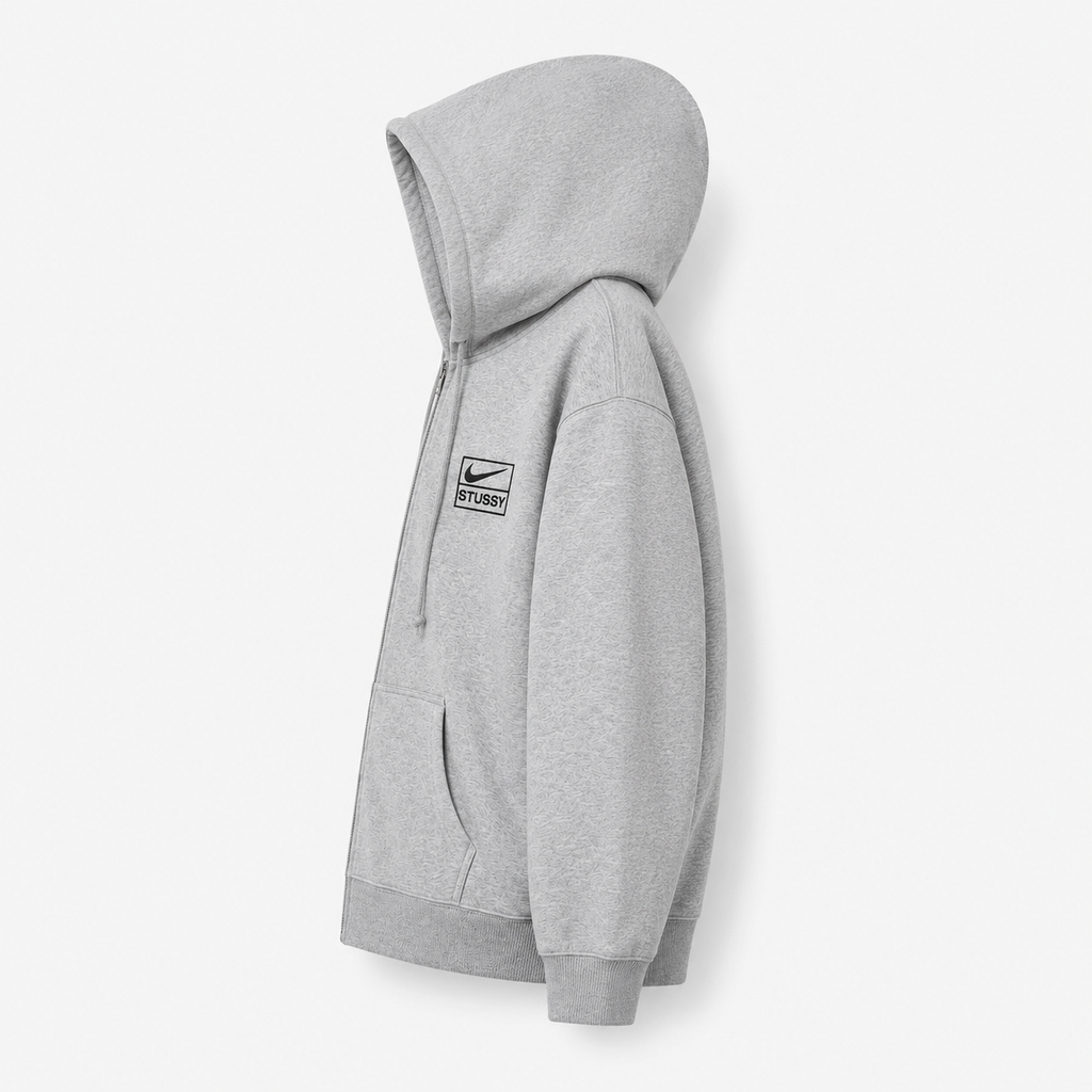 Stussy co-branded grey hoodie