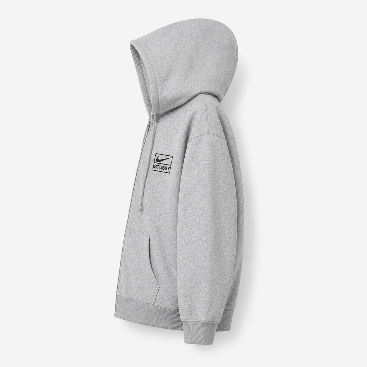 Stussy co-branded grey hoodie