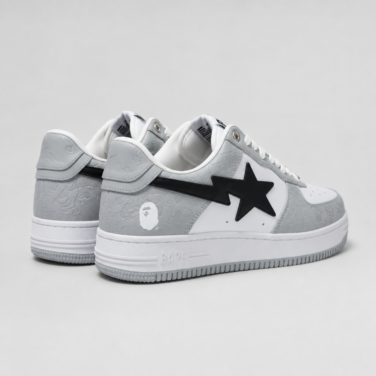 Bape Black and Grey Trendy Sports Shoes