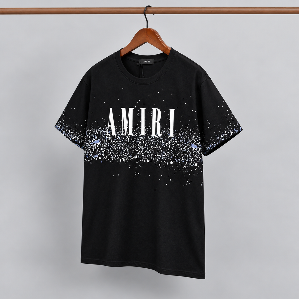 Amiri Monogram Graphic T-shirt White Blue Amiri for Layered Styling