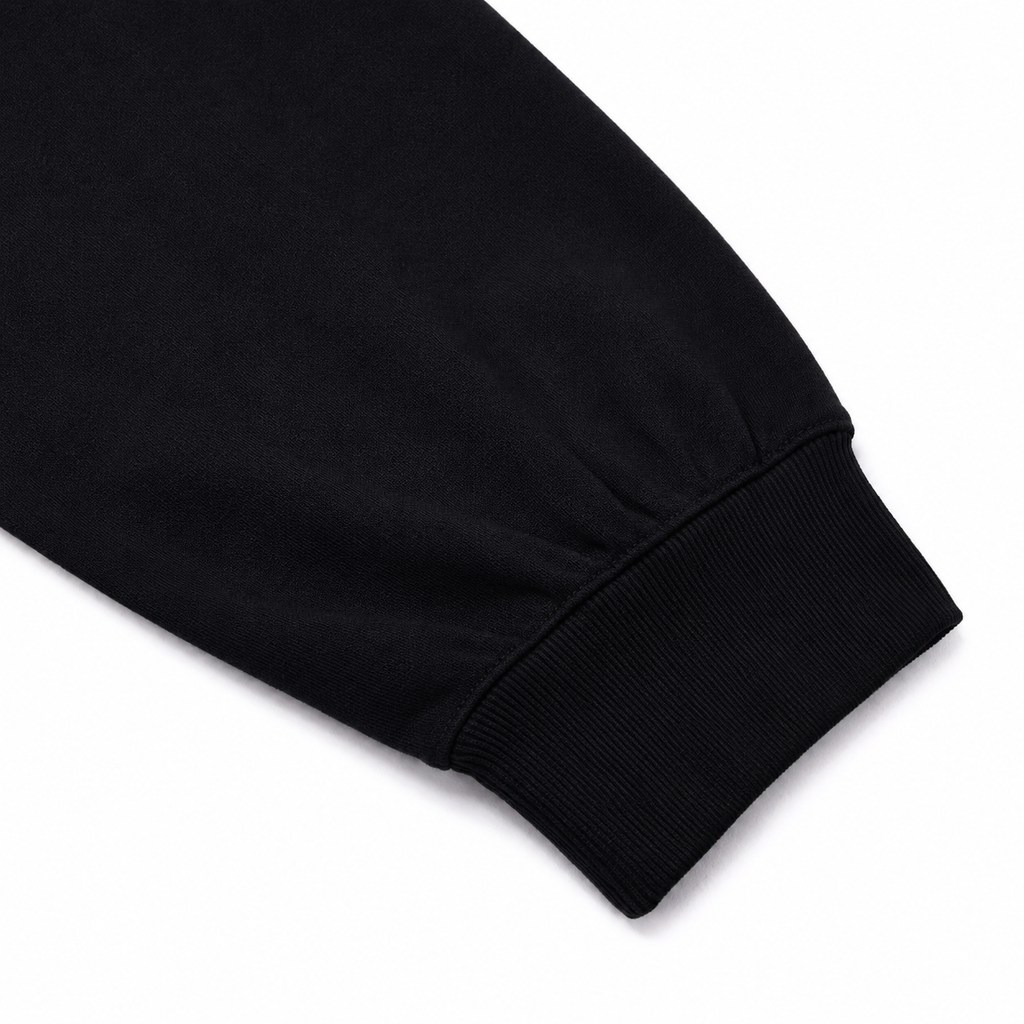 Balenciaga Black Distressed Logo Long-Sleeve Top
