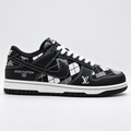 Nike LV co-branded black and white checkered sports shoes