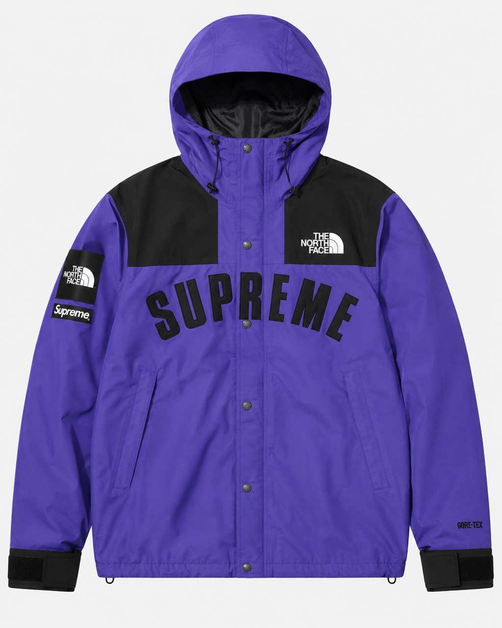 Supreme Purple and Black Patchwork Windbreaker