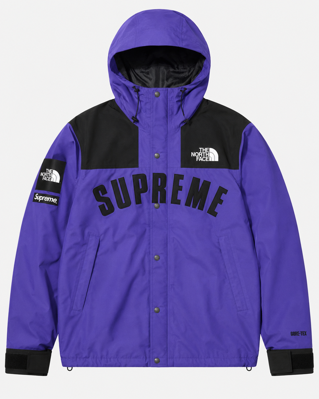 Supreme Purple and Black Patchwork Windbreaker