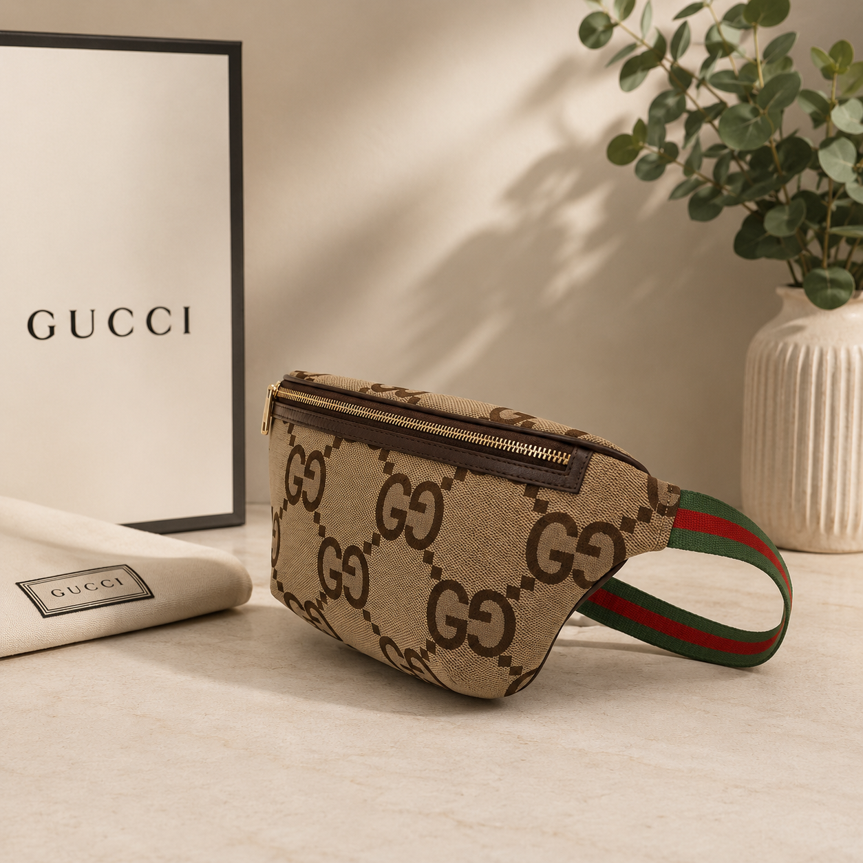 Gucci GG monogram belt bag Brown Waist Pack