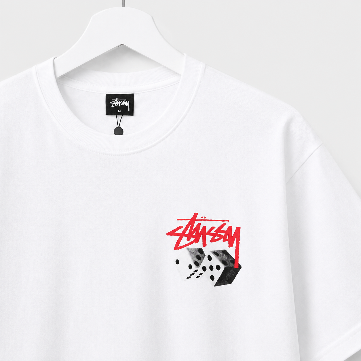 Stussy White Spider Graphic T-Shirt Fan Wear Logo