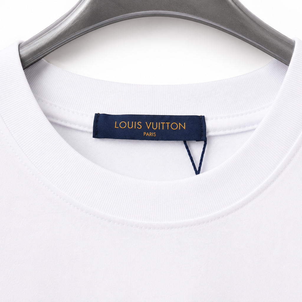 Louis Vuitton Patch Streetwear Style White Short-sleeve T-shirt