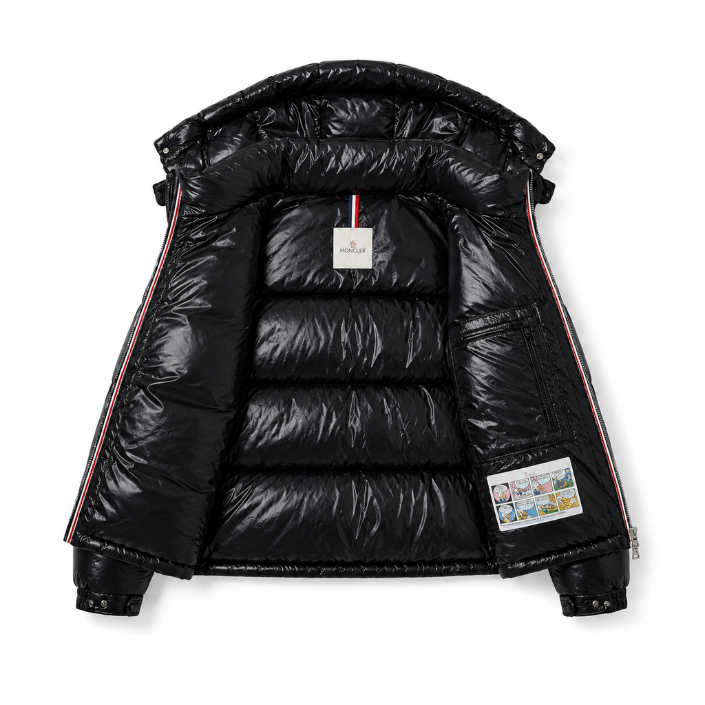 Moncler Shiny and Stylish Black Down Jacket