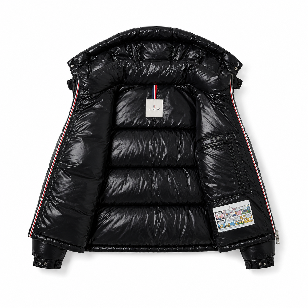 Moncler Shiny and Stylish Black Down Jacket