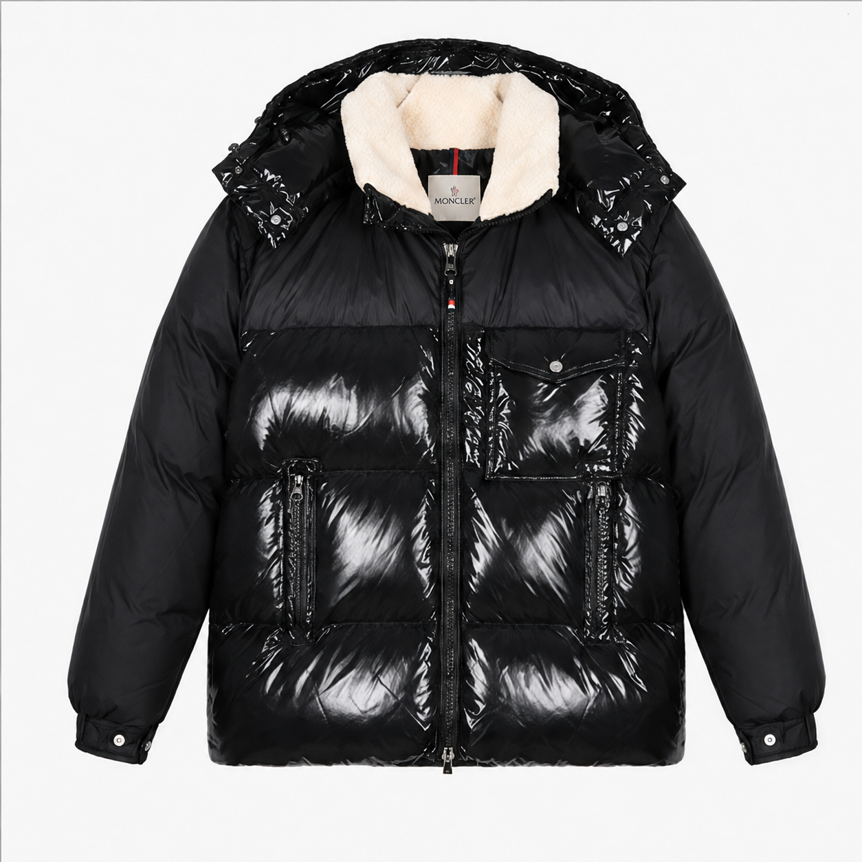 Moncler Glossy and Trendy Black Down Jacket