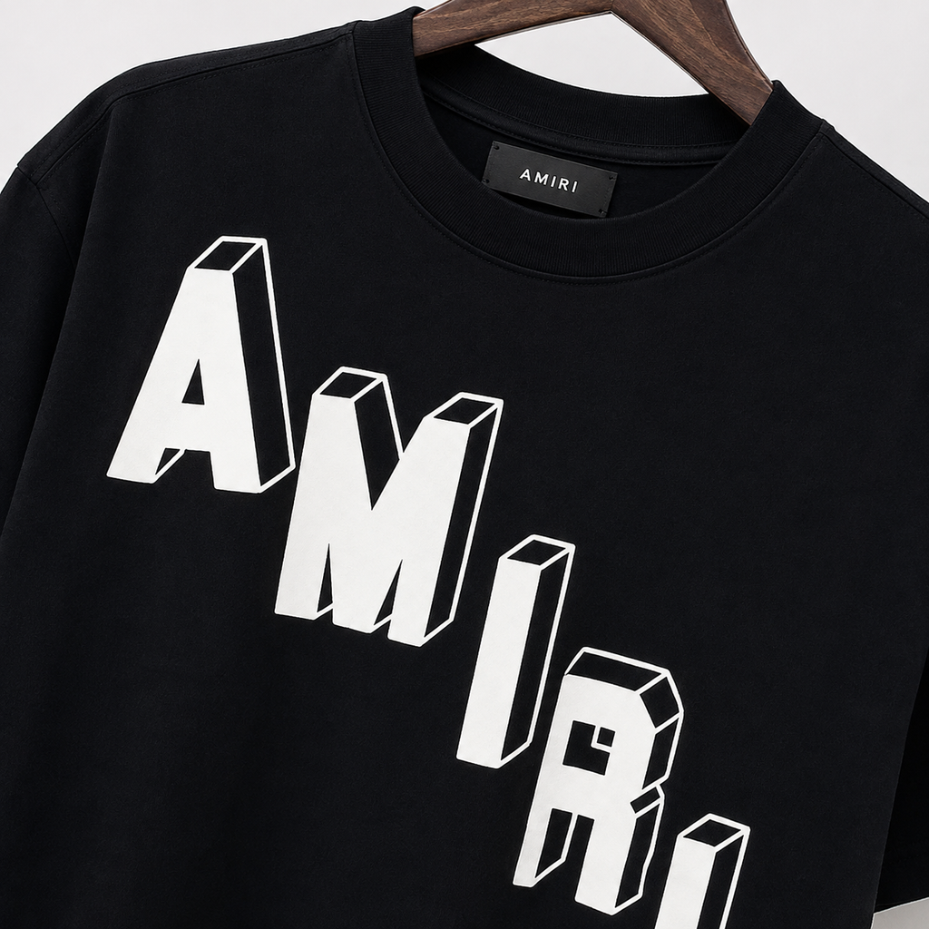 Amiri White Black Records Graphic T-Shirt Smart Casual