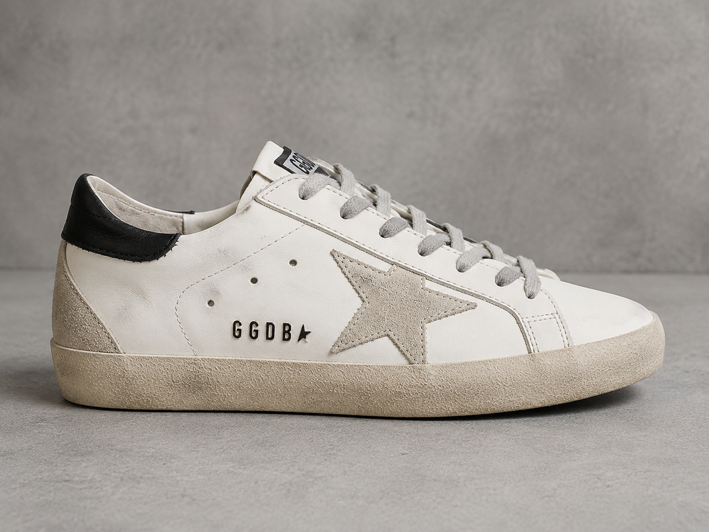 Golden Goose distressed white shoes