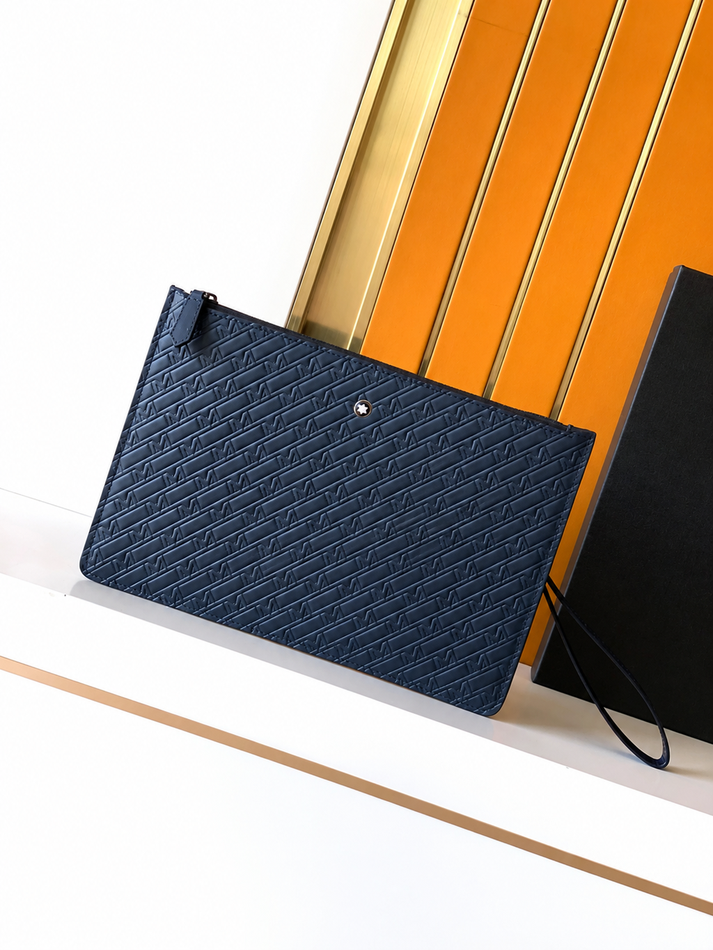 Montblanc Document pouch Blue Textured Slim