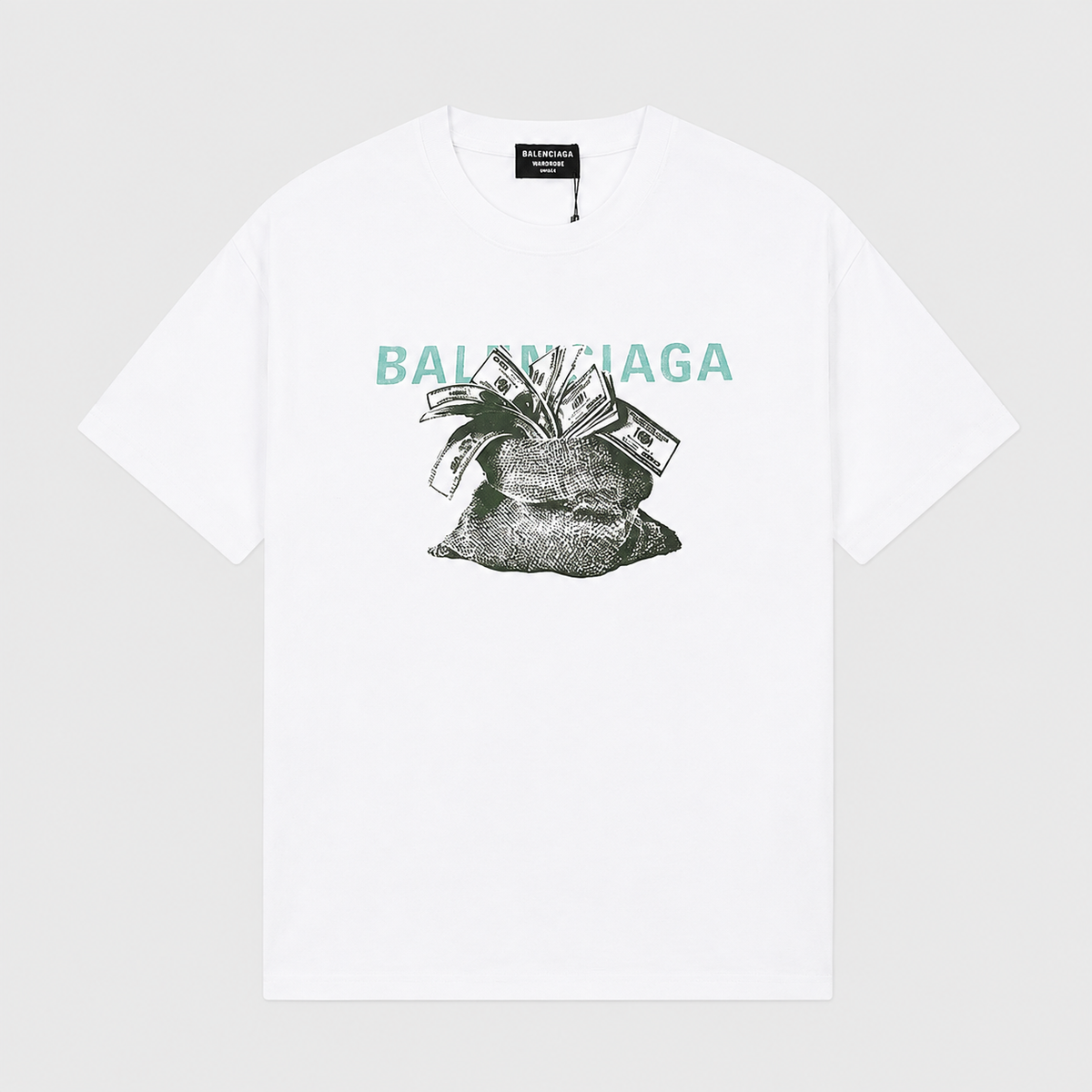 Balenciaga Money Bag Print White T-shirt
