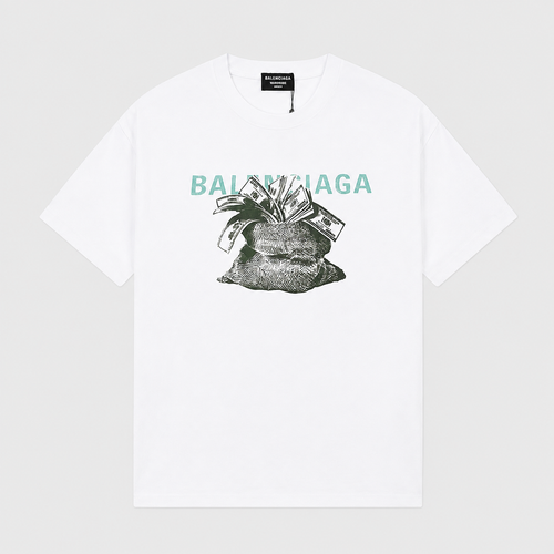 Balenciaga Money Bag Print White T-shirt