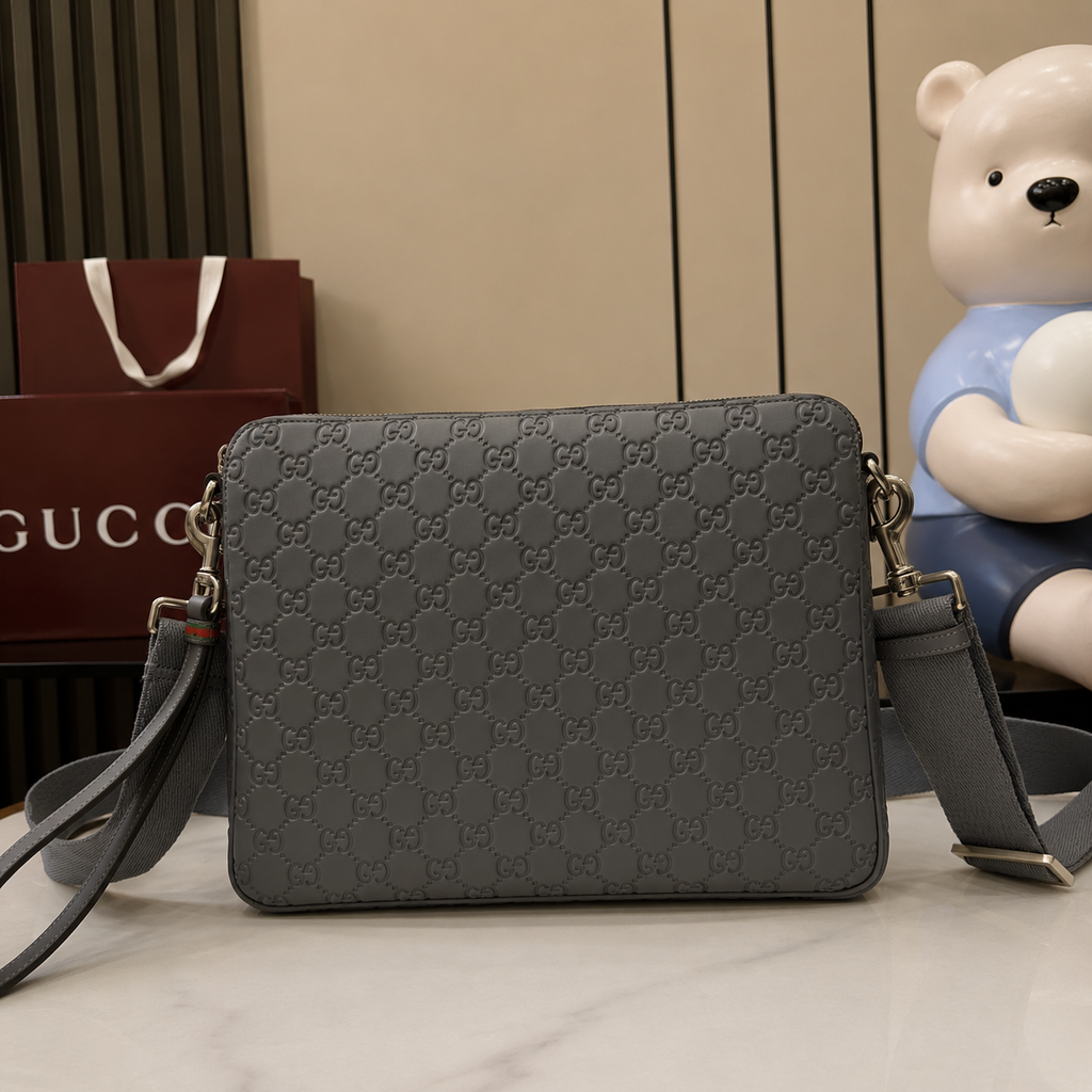 Gucci Monogram crossbody bag Slim Gray Rectangular Profile