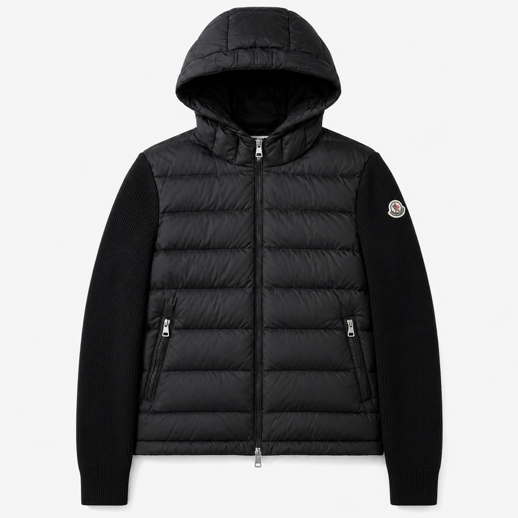 Moncler black stylish down jacket