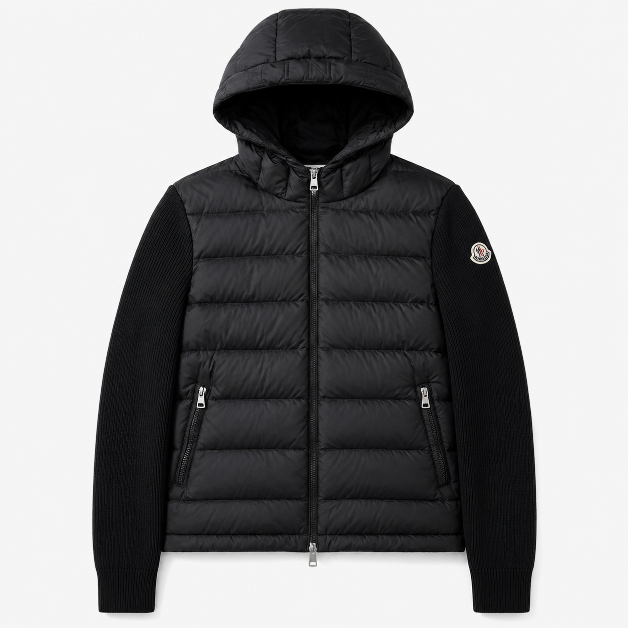 Moncler black stylish down jacket