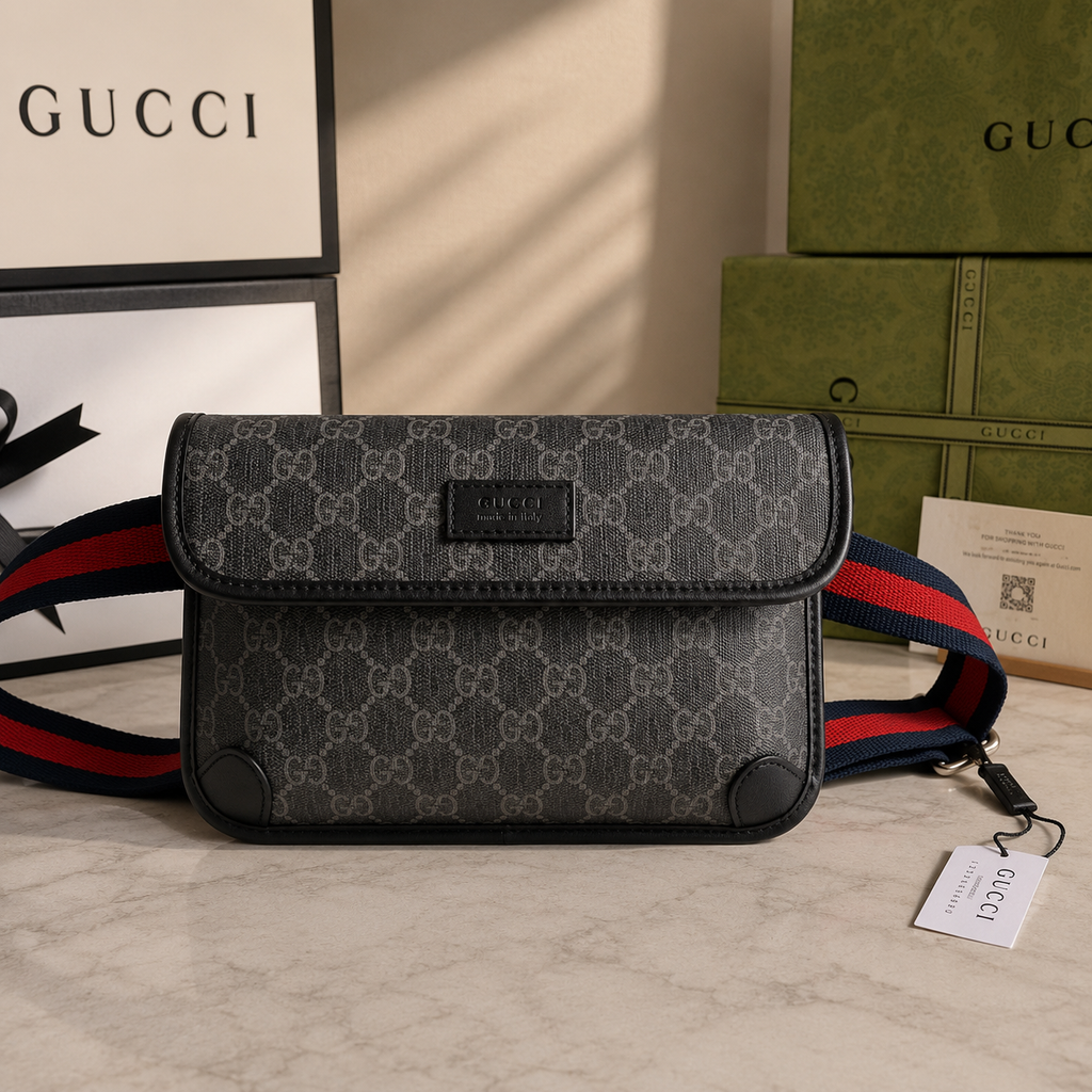 Gucci GG messenger bag Gray Flap Canvas An