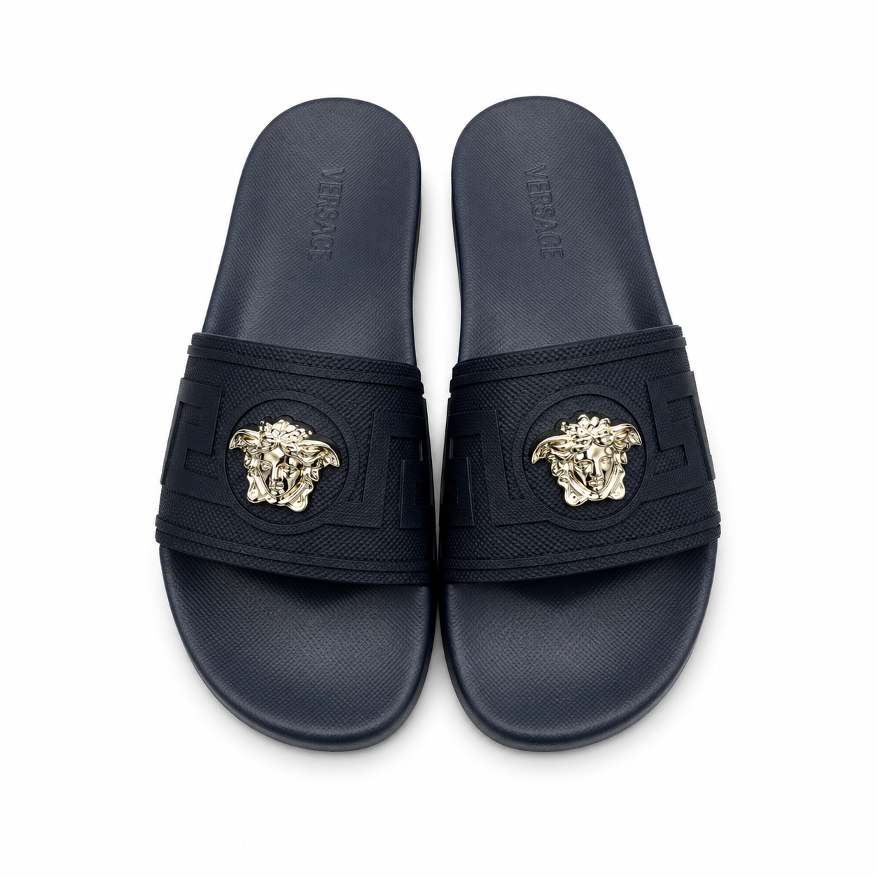 Versace Medusa Luxury Style Black Slide Sandals